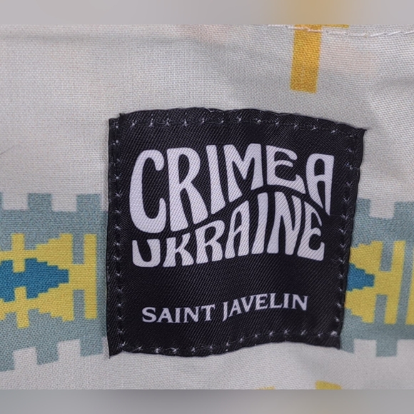 Saint Javelin Crimea Beach Party Hawaiian Open Collar Shirt Tribal Southwestern - Picture 8 of 10
